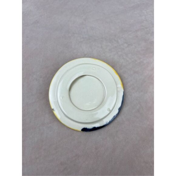 Vintage 90s Celestial Moon Pottery Dish Art Decor Trinket Dish - Picture 4 of 6